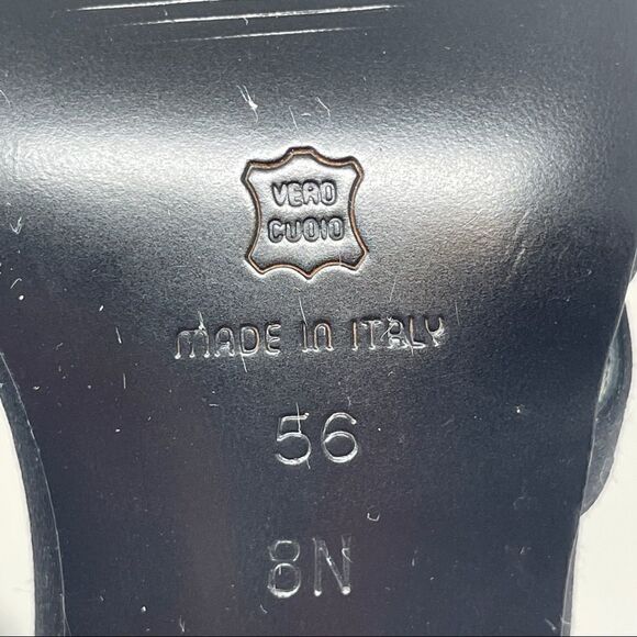 Via Spiga Sandals Strappy Satin Black Women's Size 8 Heeled - Picture 9 of 9